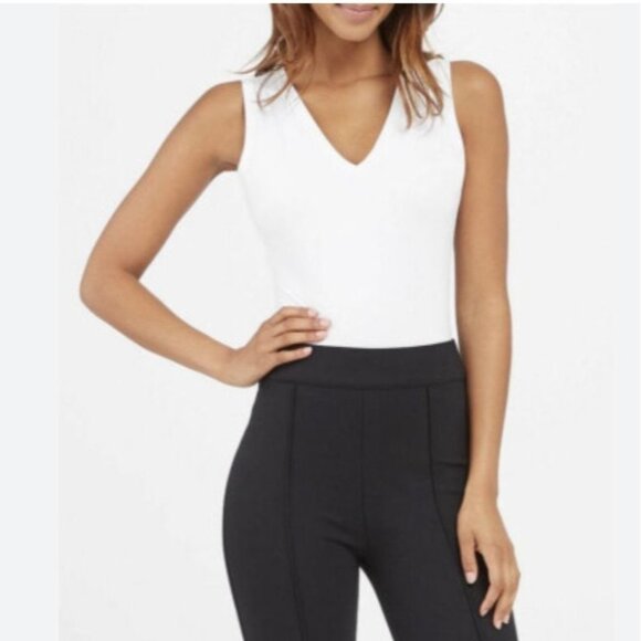 Spanx Suit Yourself V-Neck Bodysuit Sz S - Picture 1 of 9